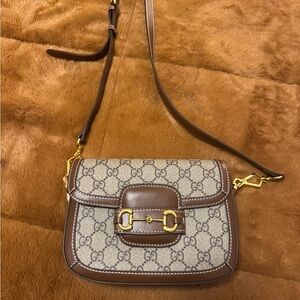 Designer inspired Brown and Tan Shoulder Bag